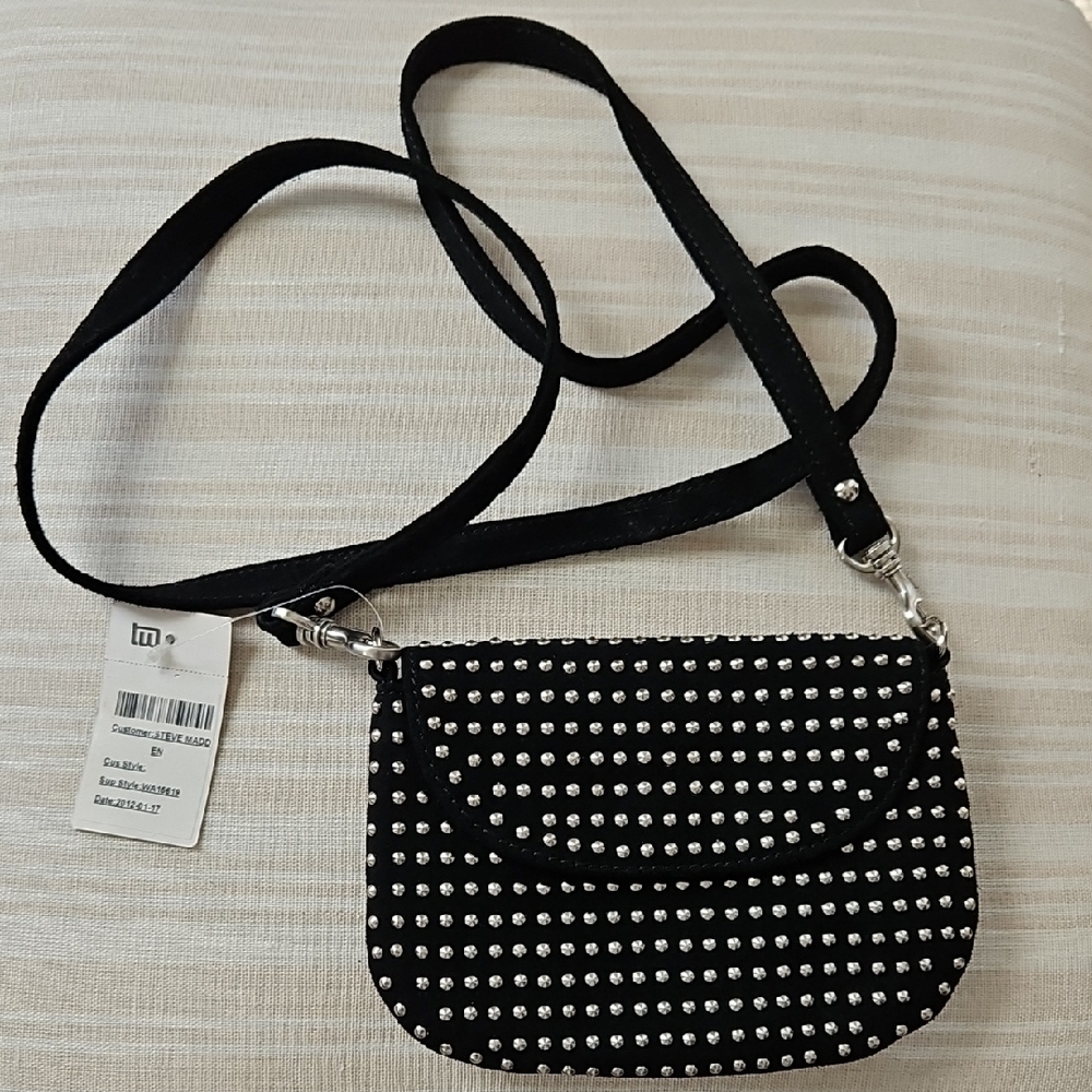 NWT Black Studded Women's Crossbody Mini  Bag